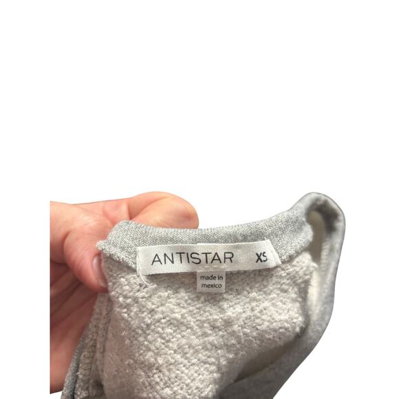 Antistar Heather Gray T-shirt Dress, Cuffed Sleeve Knit,‎ Women's Large - Picture 2 of 6